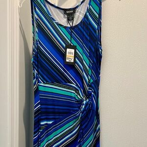 DKNY Striped Slit Summer dress